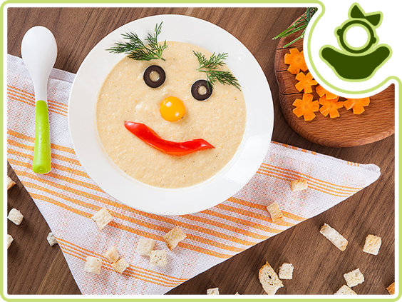 Суп-пюре из курицы с оливковым маслом