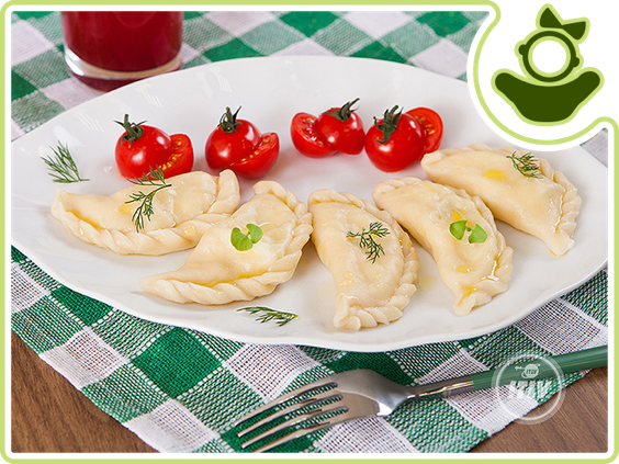 Вареники с картофелем, творогом и оливковым маслом